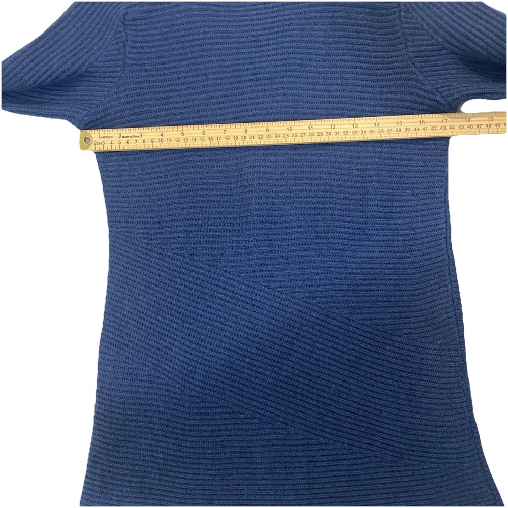 J McLaughlin Womens Italian Merino Wool SMALL Blue‎ Sweater Soft Ribbed ECU - Picture 4 of 5
